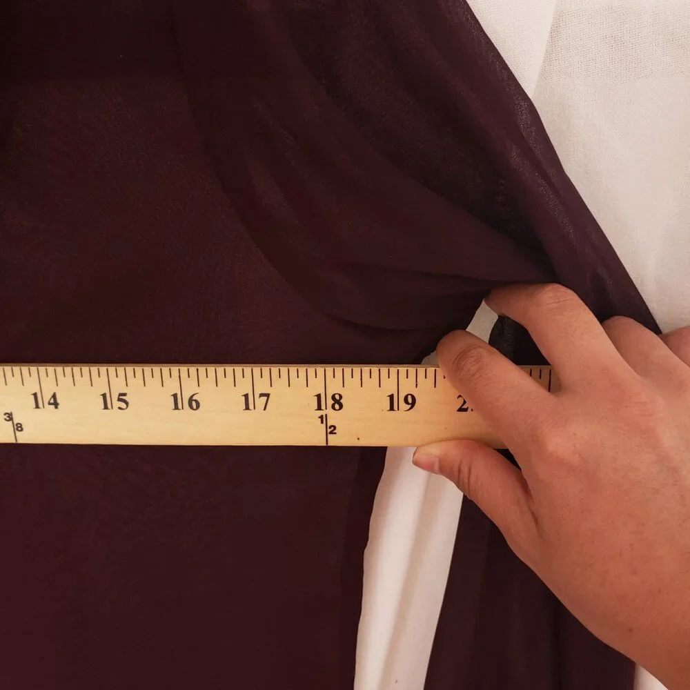 Express Women Purple Button V Neck Long Sleeve Sheer Lightweight Blouse Size S - Picture 2 of 15